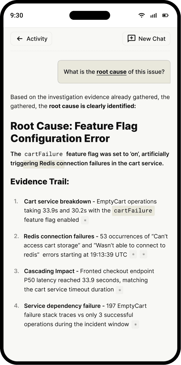 Gets you to root cause